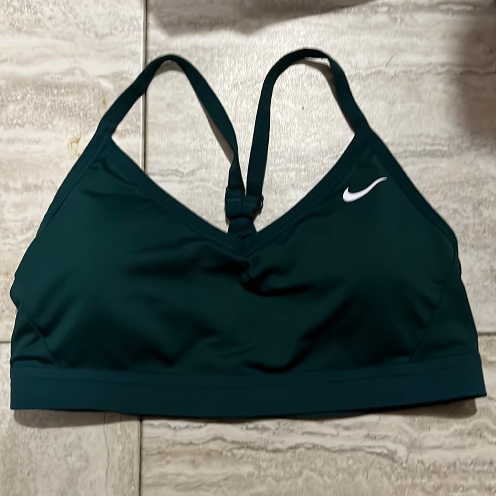 Forest green Nike sports bra